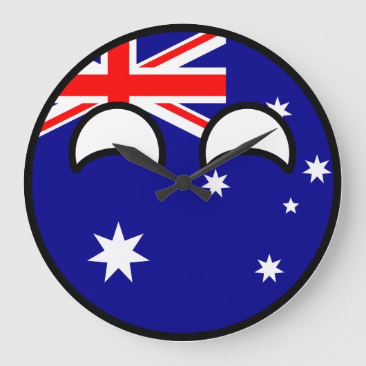 Grande Horloge Ronde Funny Trending Geeky Australia Countryball (Recto)
