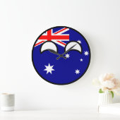 Grande Horloge Ronde Funny Trending Geeky Australia Countryball (Maison)