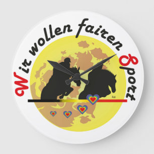 Grande Horloge Ronde Für Pferde und Pferdesport Liebhaber Uhr