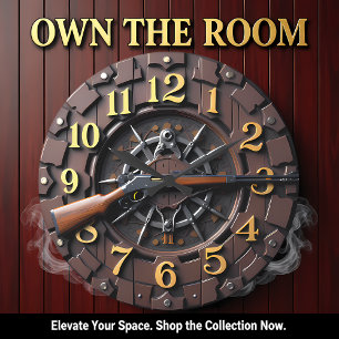 Grande Horloge Ronde Fusil à levier de verrouillage industriel