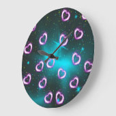 Grande Horloge Ronde Galaxie de coeur (Angle)