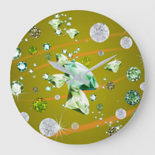 Grande Horloge Ronde Galaxie de diamant 10
