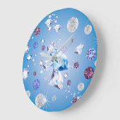 Grande Horloge Ronde Galaxie de diamant 4 (Angle)