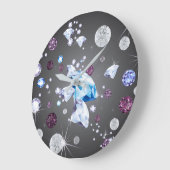 Grande Horloge Ronde Galaxie de diamant 5 (Angle)