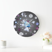 Grande Horloge Ronde Galaxie de diamant 5 (Maison)