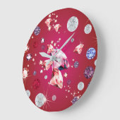 Grande Horloge Ronde Galaxie de diamant 6 (Angle)