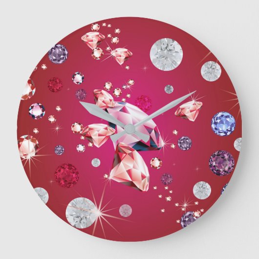 Grande Horloge Ronde Galaxie de diamant 6 (Recto)