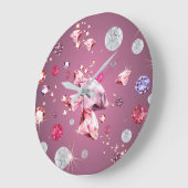 Grande Horloge Ronde Galaxie de diamant 9 (Angle)