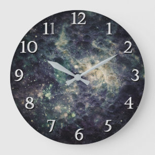 Grande Horloge Ronde Galaxie désolée Rock spatial Espace frais Chambre 