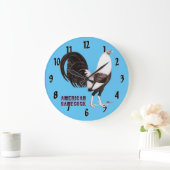 Grande Horloge Ronde Gamecock Sepia (Maison)