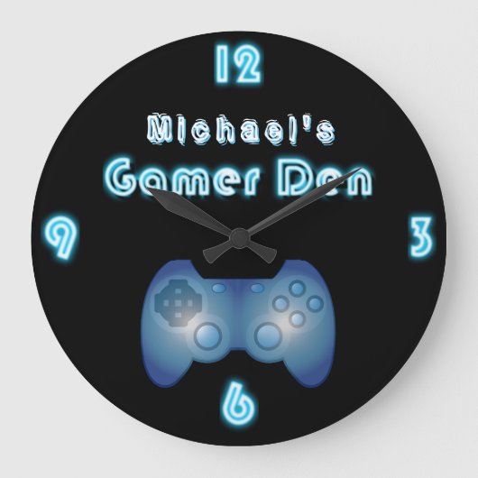 Grande Horloge Ronde Gamers Clock Custom (Recto)