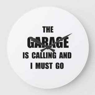 Grande Horloge Ronde Garage appelle