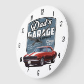 Grande Horloge Ronde Garage Camaro de papa (Angle)