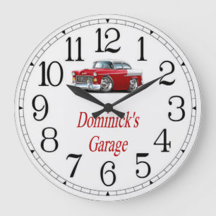 Grande Horloge Ronde Garage classique de la voiture de Dominick