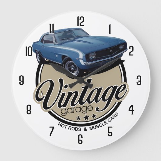 Grande Horloge Ronde Garage de Vintage (Recto)