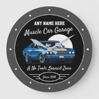 Garage Muscle Voiture Pour N'Importe Quel Nom Blue