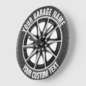Grande Horloge Ronde Garage Or Car Repair Owner Clock (Angle)