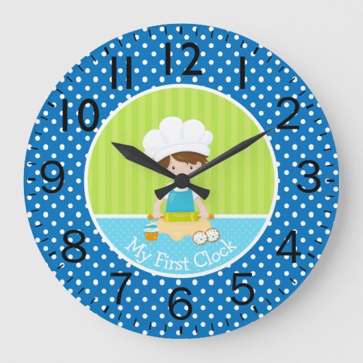Grande Horloge Ronde Garçon Baker Mon premier (Recto)