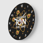 Grande Horloge Ronde GARDER UN ION DU TEMPS Science (Angle)