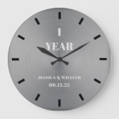 Grande Horloge Ronde Gardien minimal Mariage d'argent moderne (Recto)