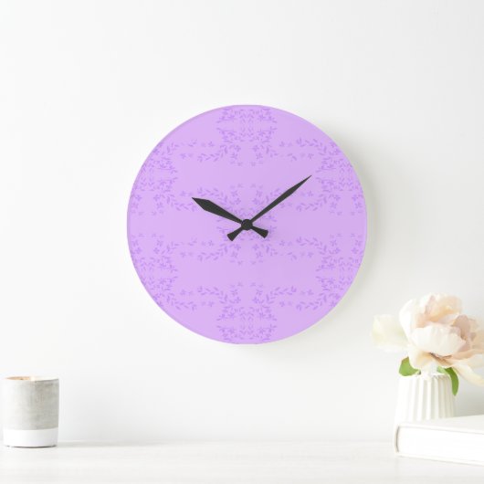 Grande Horloge Ronde Garlands Lilac (Maison)