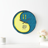 Grande Horloge Ronde Gémeaux & Lapin d'eau (Maison)