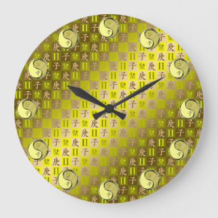 Grande Horloge Ronde Gémeaux & Rat de Métal