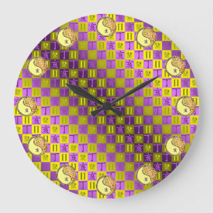 Grande Horloge Ronde Gémeaux & Sanglier de Feu