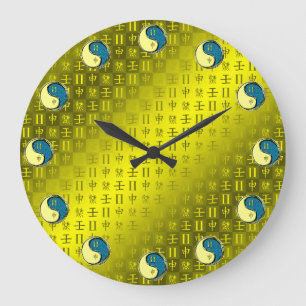 Grande Horloge Ronde Gémeaux & Singe d'eau