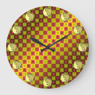 Grande Horloge Ronde Gémeaux & Tigre de Métal