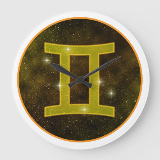 Grande Horloge Ronde Gemini Stars Wall Clock