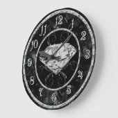 Grande Horloge Ronde Gemme blanc (Angle)