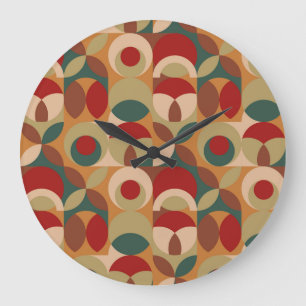 Grande Horloge Ronde Géométrie de style scandinave minimaux