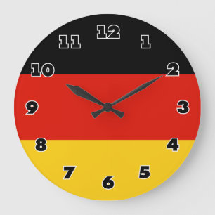 Grande Horloge Ronde German flag wall clock - Deutschland