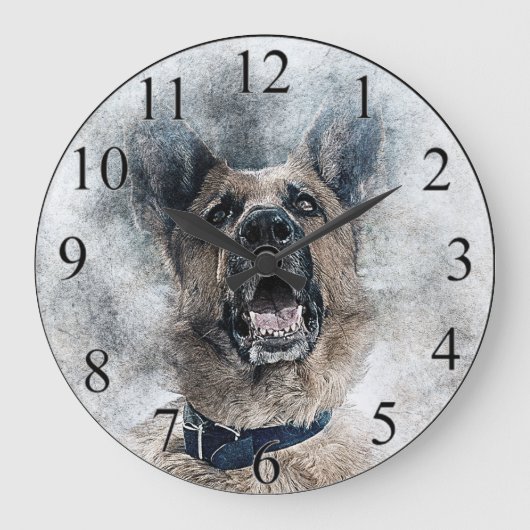 Grande Horloge Ronde German Shepherd (Recto)