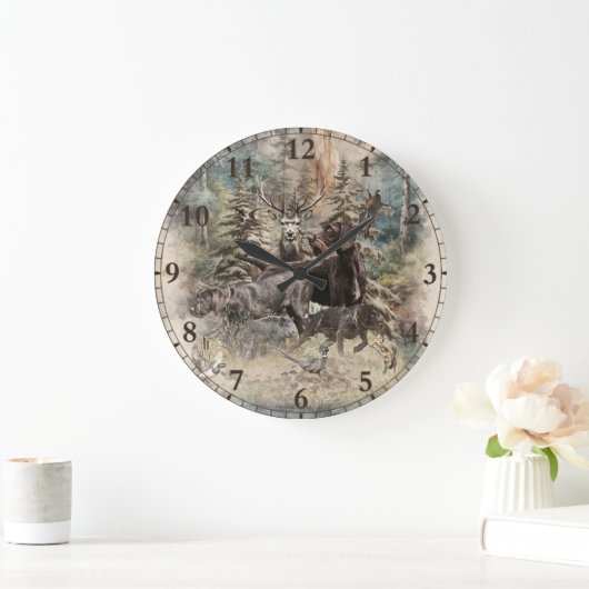 Grande Horloge Ronde German Wirehaired Pointer (Maison)