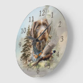 Grande Horloge Ronde German Wirehaired Pointer (Angle)