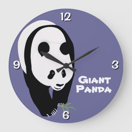 Grande Horloge Ronde Giant Panda Bear (Recto)