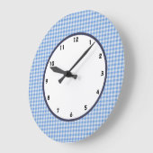 Grande Horloge Ronde gingham blue (Angle)
