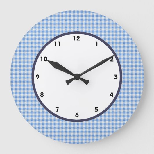 Grande Horloge Ronde gingham blue (Recto)