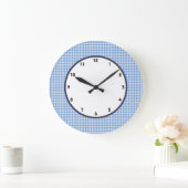 Grande Horloge Ronde gingham blue (Maison)