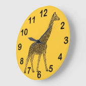 Grande Horloge Ronde Girafe aimable (Angle)