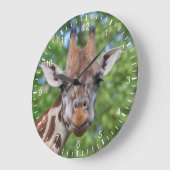 Grande Horloge Ronde Girafe attentive (Angle)