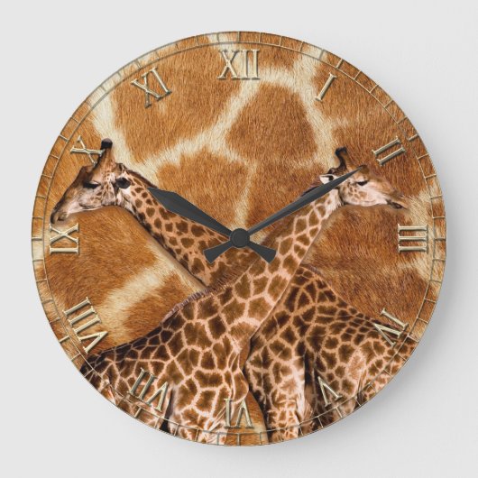 Grande Horloge Ronde Giraffe 1A & Options numériques (Recto)