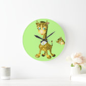 Grande Horloge Ronde Giraffe Bébé mignonne (Maison)