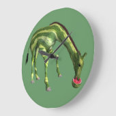 Grande Horloge Ronde Giraffe Manger de la pastèque (Angle)