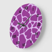 Grande Horloge Ronde Giraffe violette (Angle)