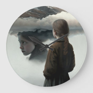 Grande Horloge Ronde Girl with clouds