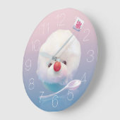 Grande Horloge Ronde Glace Rase Fluffy (Angle)