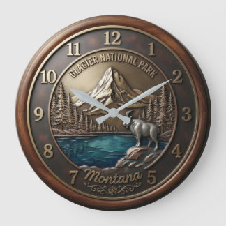 Grande Horloge Ronde Glacier National Park Montana Mountain Goat Wooden